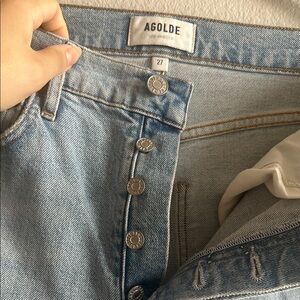 Agolde Riley Chewed Hem Jeans